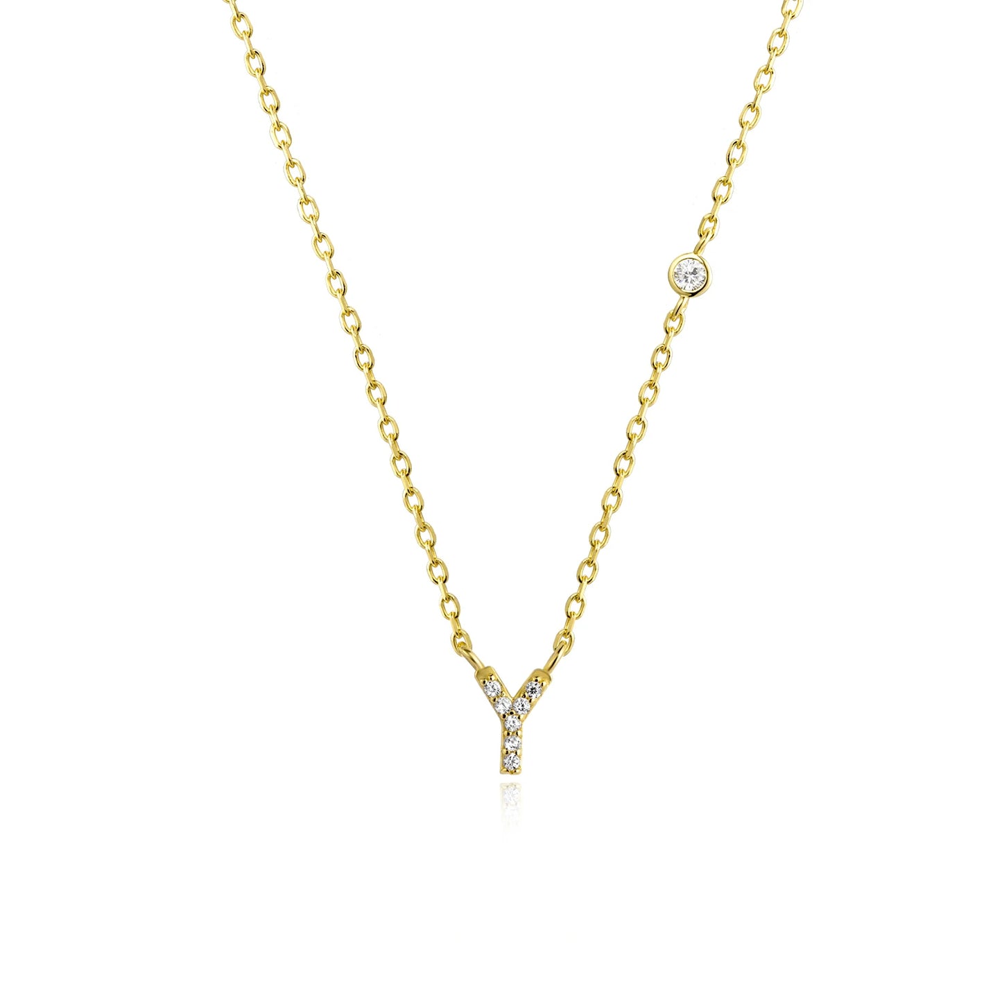 PRINCESS JEWELRY® Collana con Lettera Personalizzata in Argento 925 Placcato Oro 18 Kt (2 colori) - Princess Jewelry