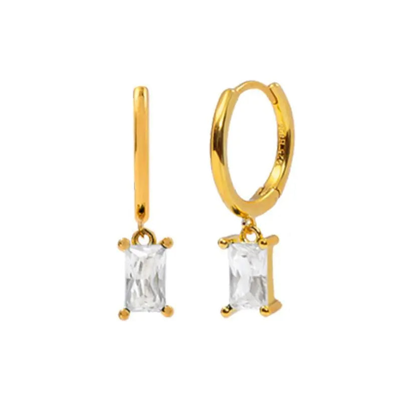 PRINCESS JEWELRY® Orecchini a Cerchio con Pendente in Argento 925 (8 colori) - Princess Jewelry