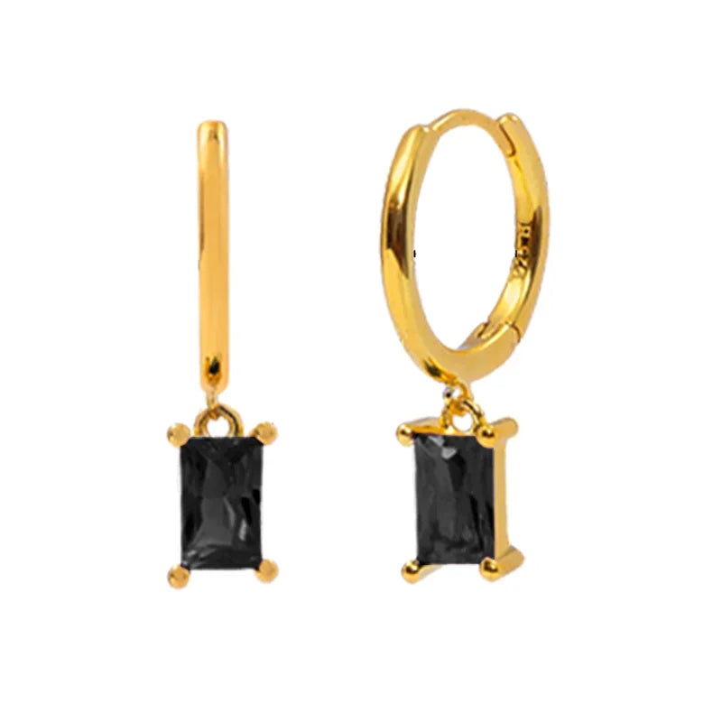 PRINCESS JEWELRY® Orecchini a Cerchio con Pendente in Argento 925 (8 colori) - Princess Jewelry