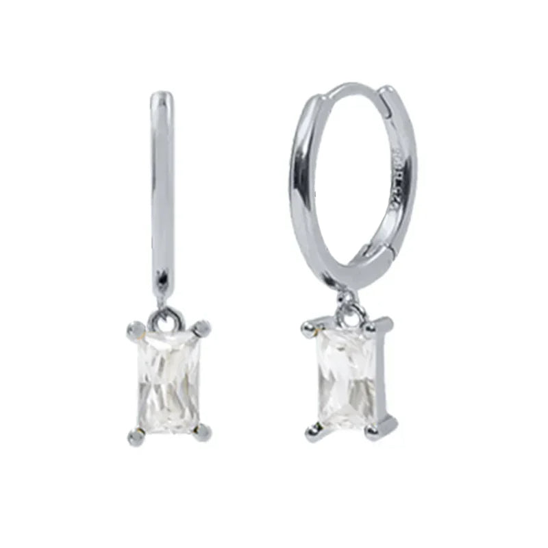 PRINCESS JEWELRY® Orecchini a Cerchio con Pendente in Argento 925 (8 colori) - Princess Jewelry