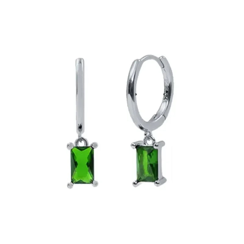 PRINCESS JEWELRY® Orecchini a Cerchio con Pendente in Argento 925 (8 colori) - Princess Jewelry