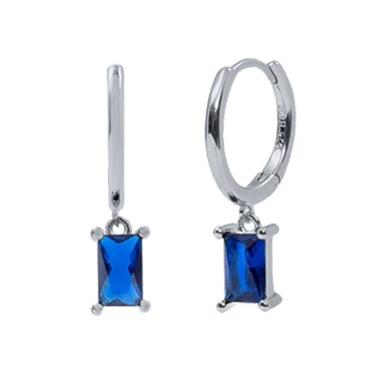 PRINCESS JEWELRY® Orecchini a Cerchio con Pendente in Argento 925 (8 colori) - Princess Jewelry