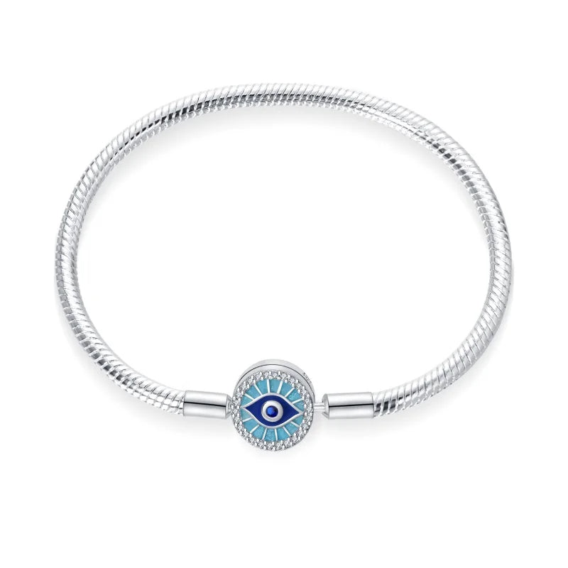 PRINCESS JEWELRY® Bracciale in Argento 925 con Occhio Turco Portafortuna