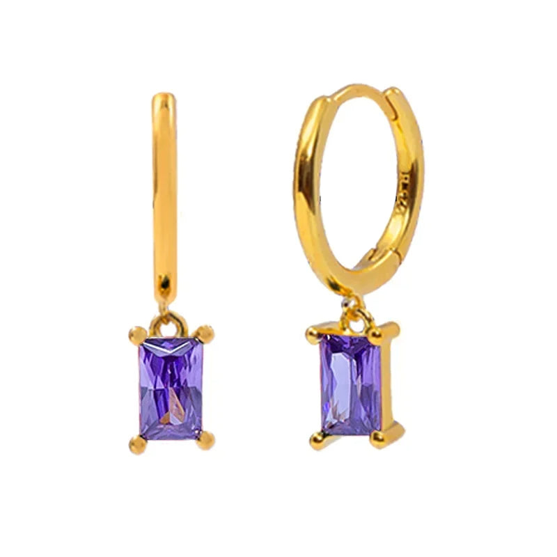 PRINCESS JEWELRY® Orecchini a Cerchio con Pendente in Argento 925 (8 colori) - Princess Jewelry