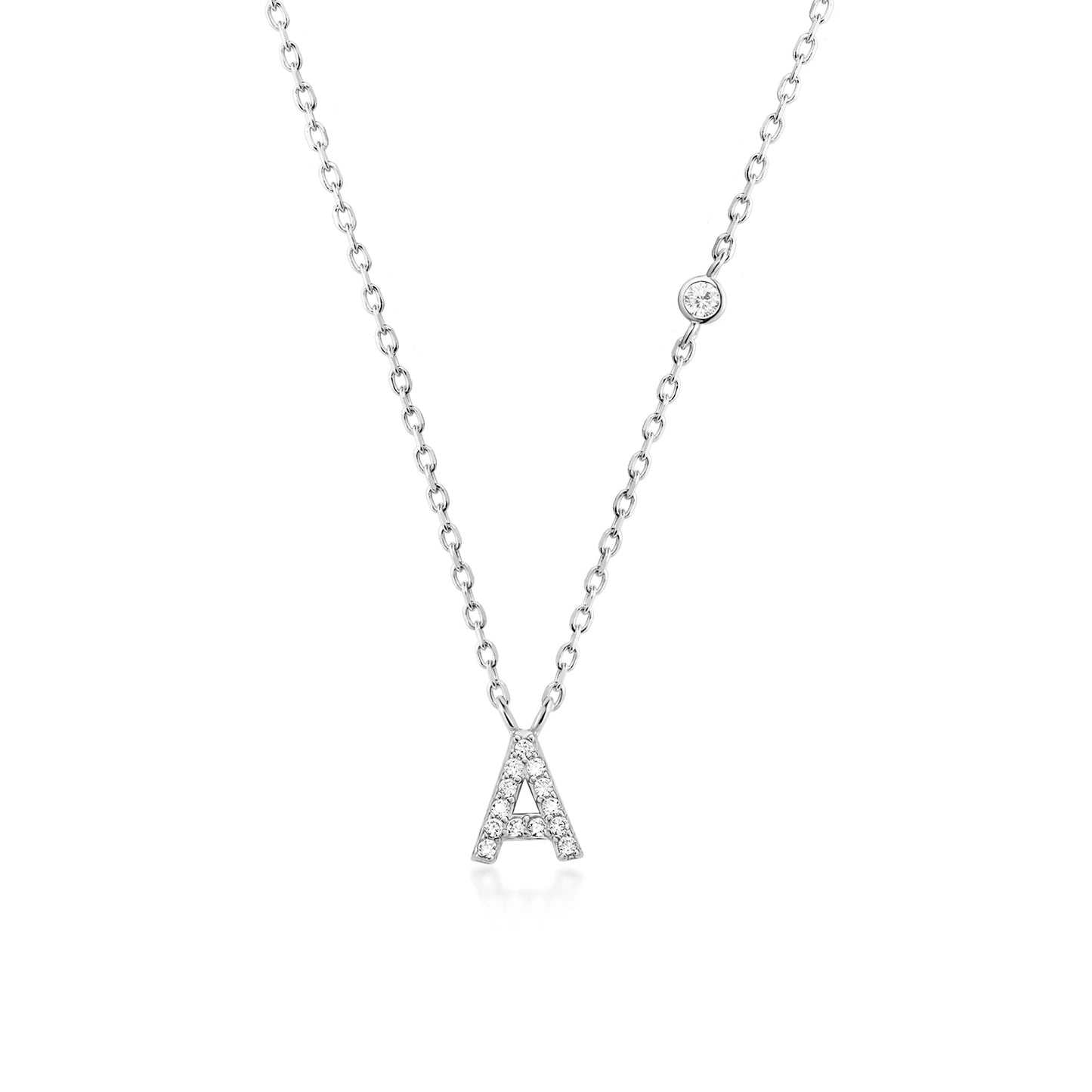 PRINCESS JEWELRY® Collana con Lettera Personalizzata in Argento 925 Placcato Oro 18 Kt (2 colori) - Princess Jewelry