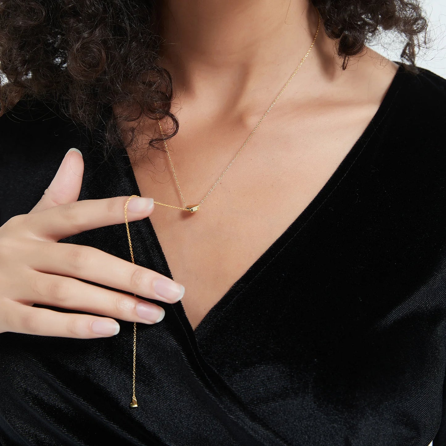 PRINCESS JEWELRY® Collana con Doppio Ciondolo in Argento 925 Placcato Oro 18 Kt (4 modelli, 2 colori) - Princess Jewelry