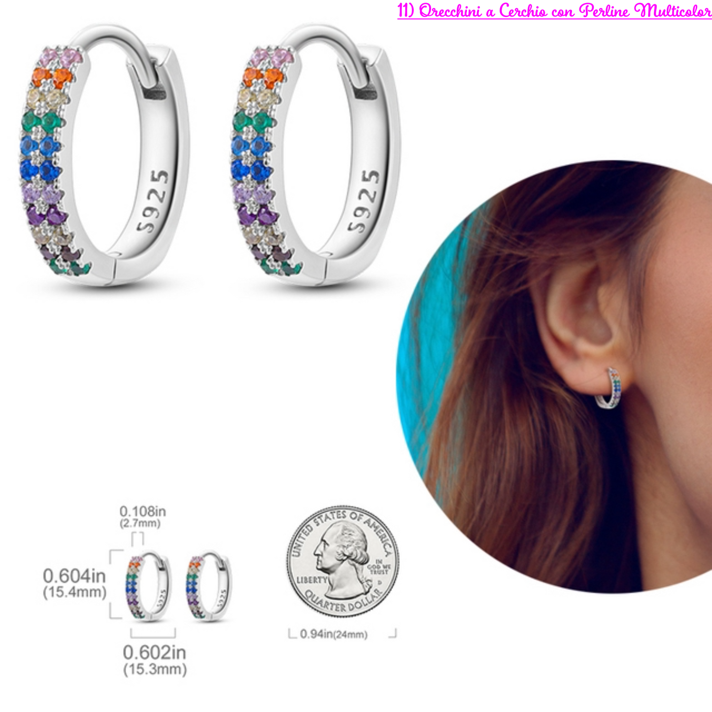 PRINCESS JEWELRY® Orecchini in Argento 925 (56 modelli) - Princess Jewelry