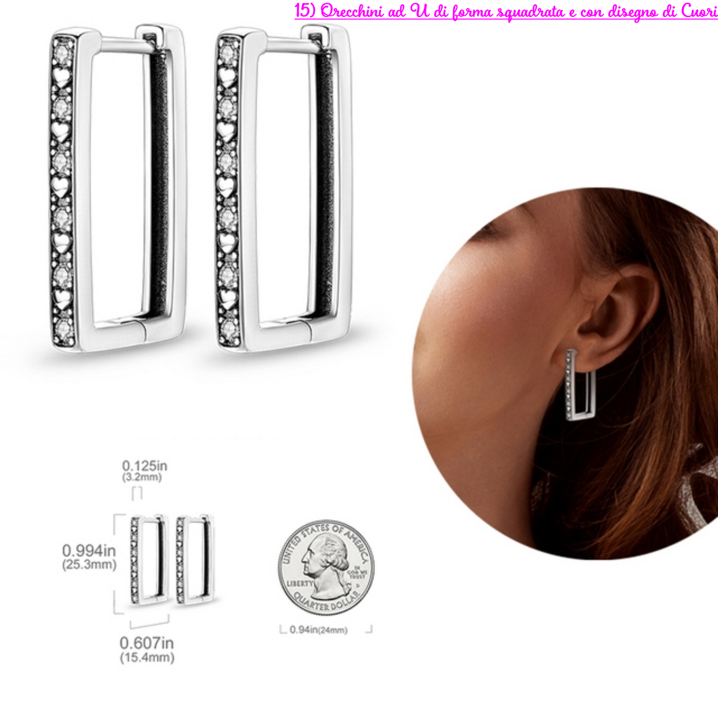 PRINCESS JEWELRY® Orecchini in Argento 925 (56 modelli) - Princess Jewelry