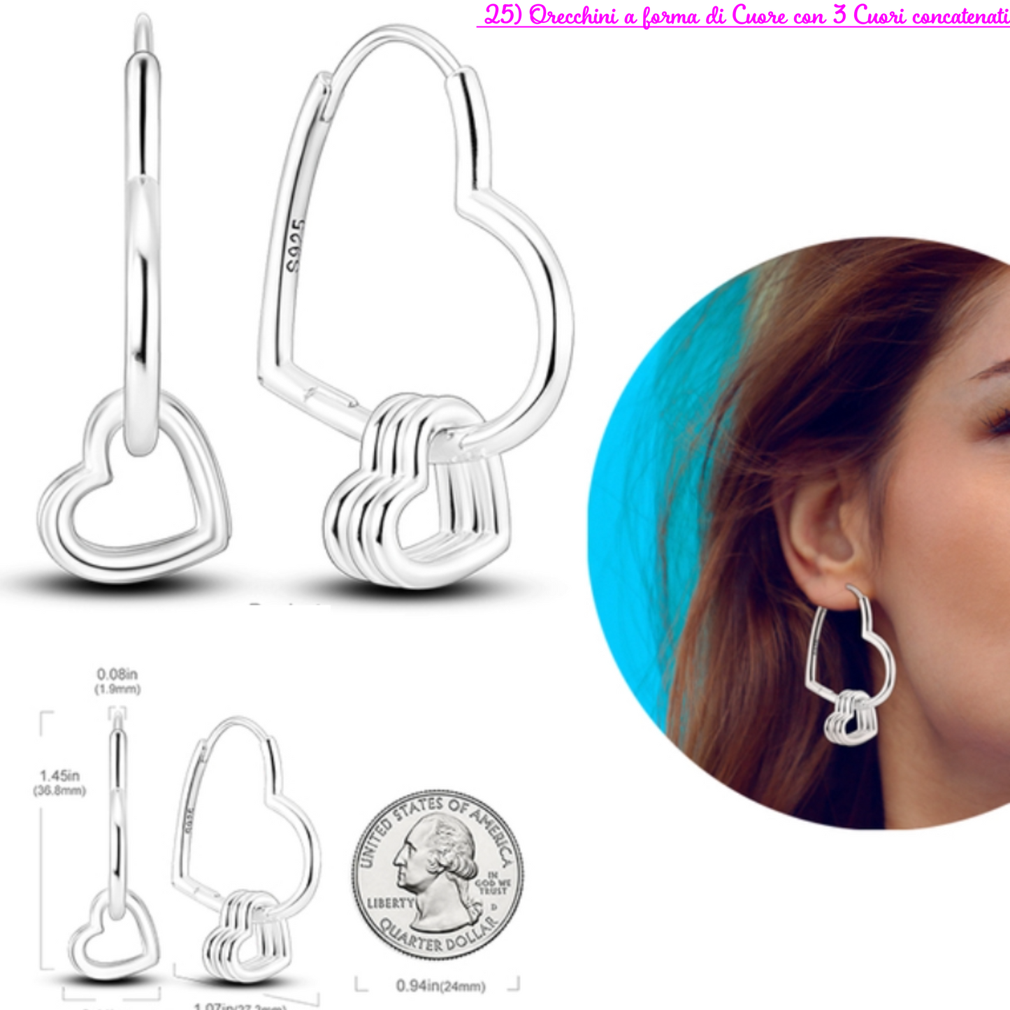 PRINCESS JEWELRY® Orecchini in Argento 925 (56 modelli) - Princess Jewelry