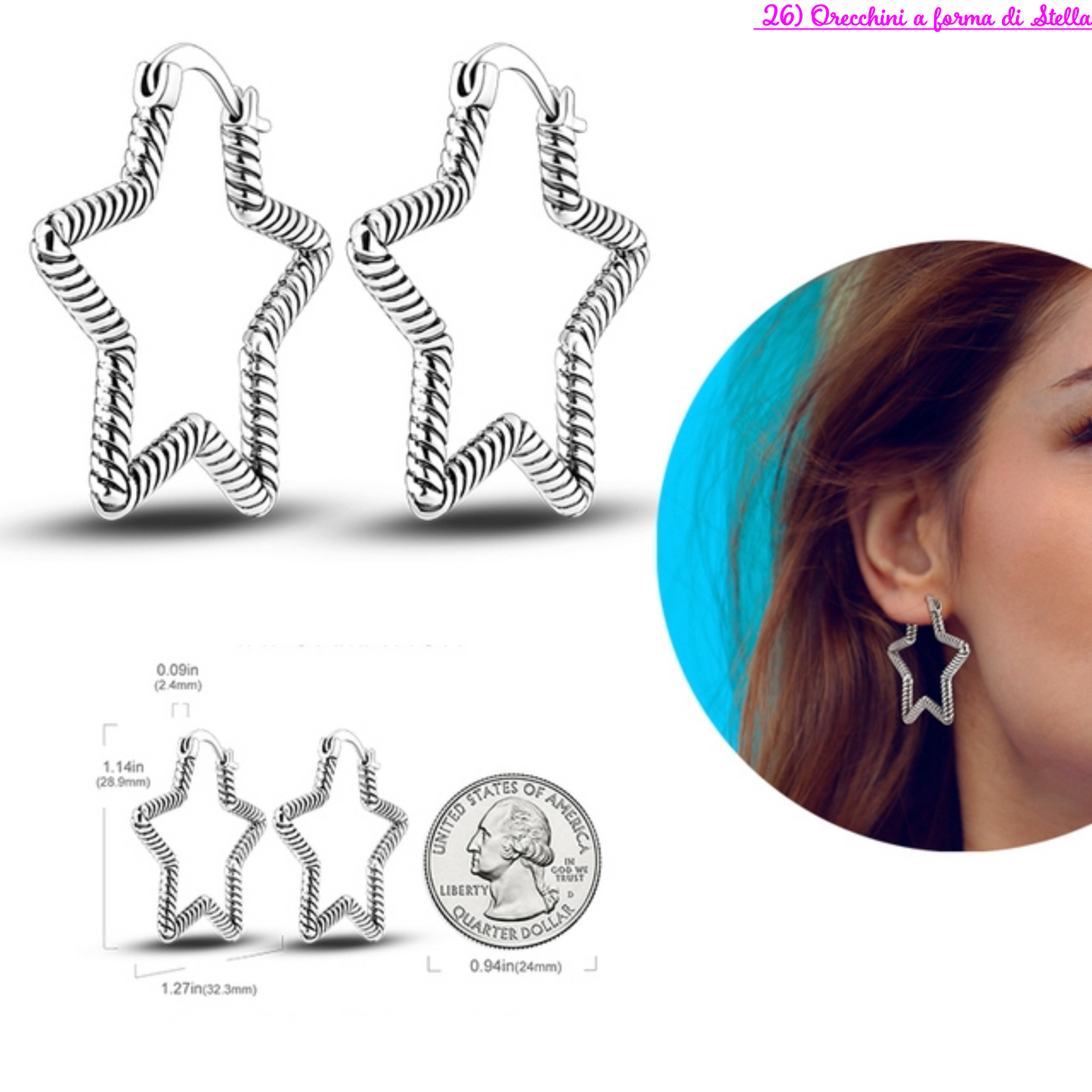 PRINCESS JEWELRY® Orecchini in Argento 925 (56 modelli) - Princess Jewelry