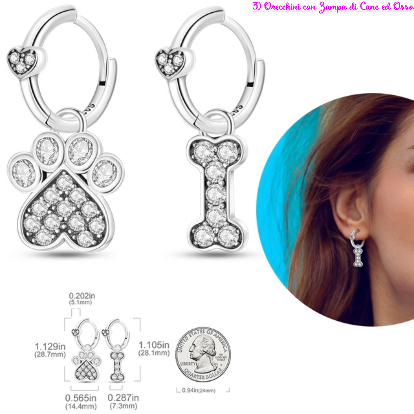 PRINCESS JEWELRY® Orecchini in Argento 925 (56 modelli) - Princess Jewelry