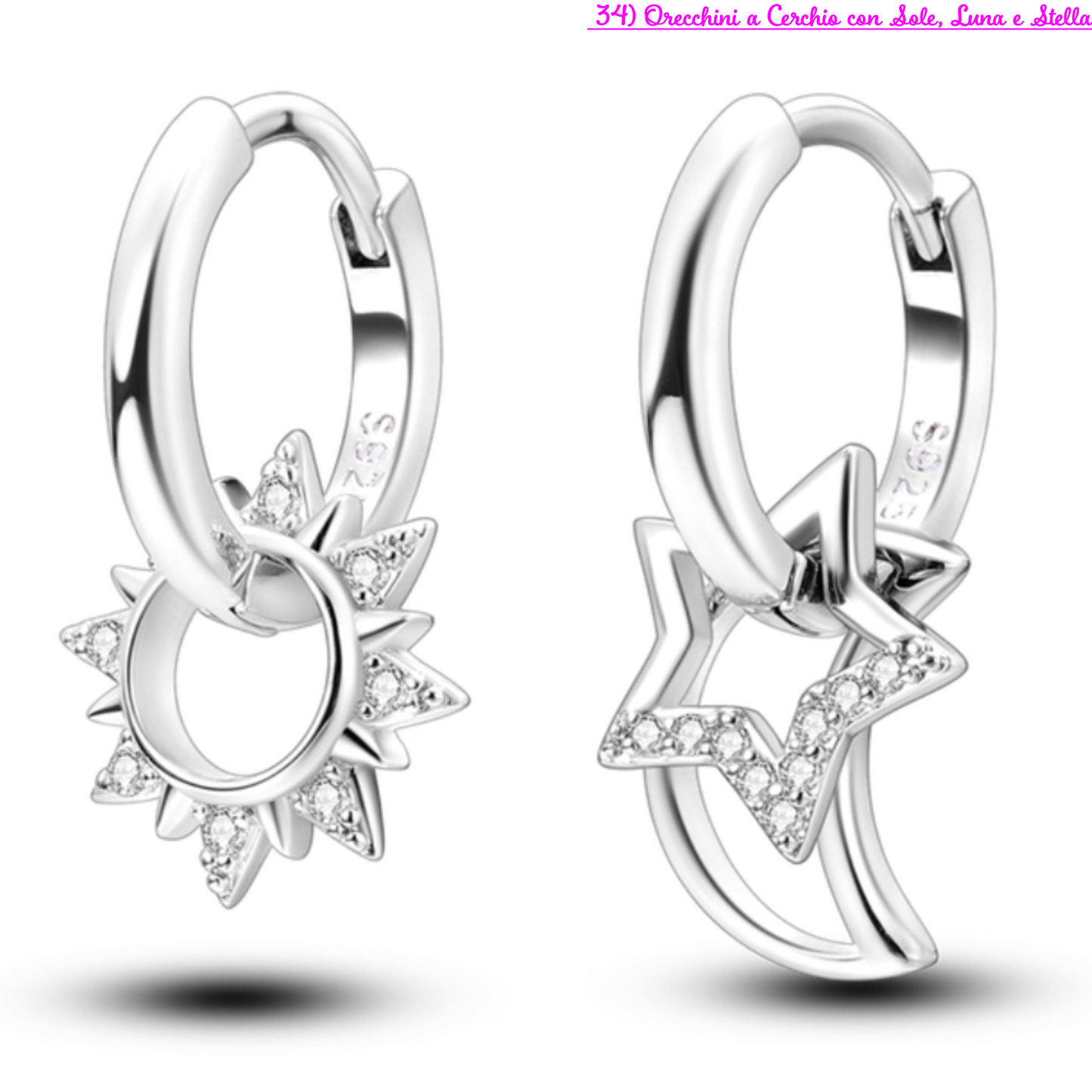 PRINCESS JEWELRY® Orecchini in Argento 925 (56 modelli) - Princess Jewelry