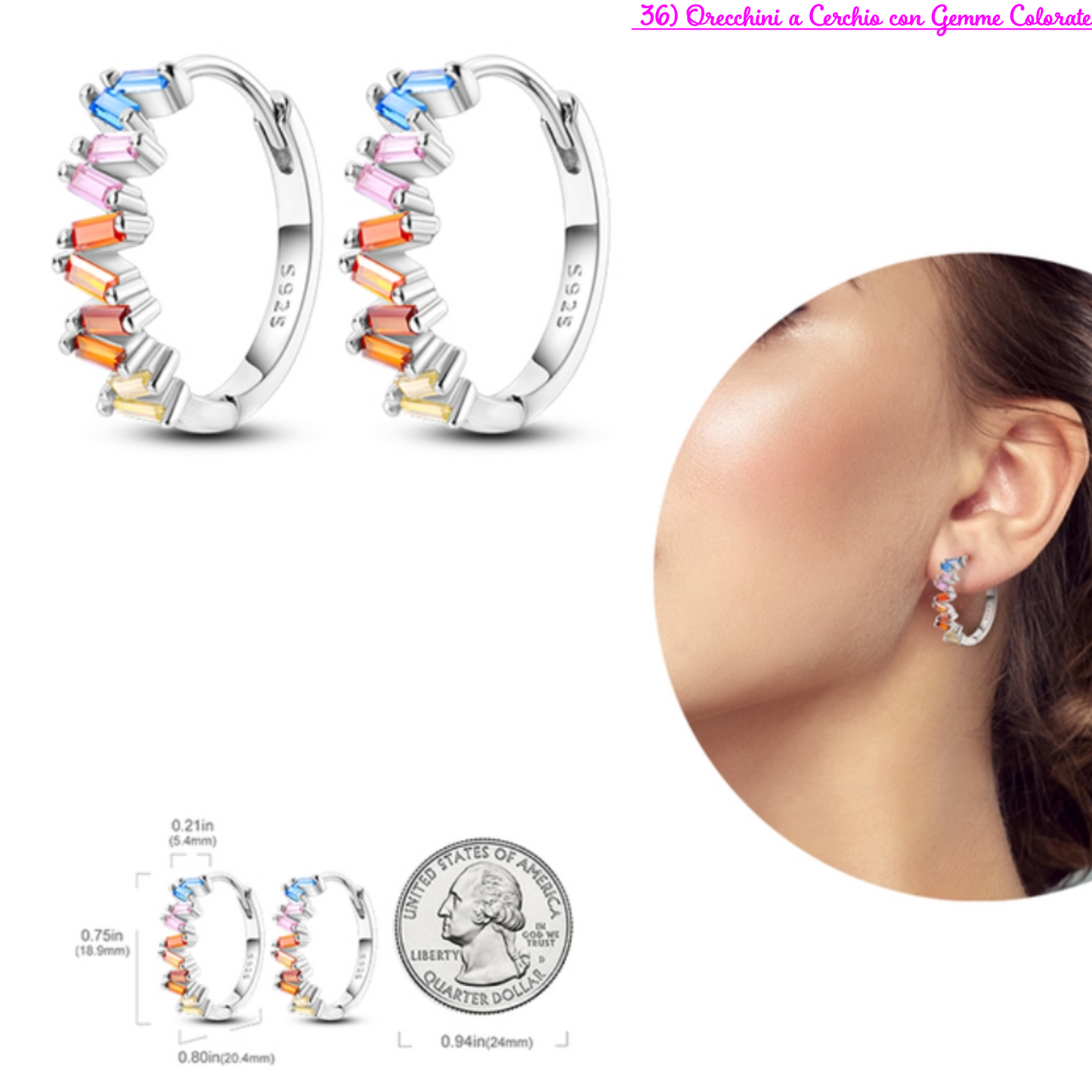 PRINCESS JEWELRY® Orecchini in Argento 925 (56 modelli) - Princess Jewelry