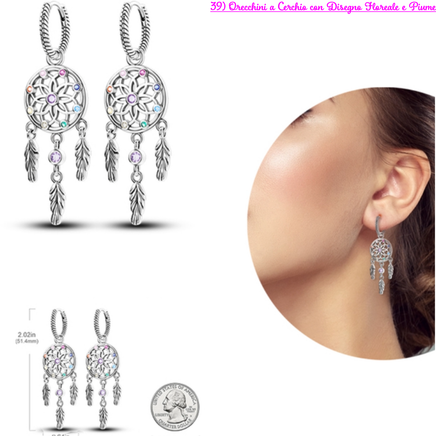 PRINCESS JEWELRY® Orecchini in Argento 925 (56 modelli) - Princess Jewelry