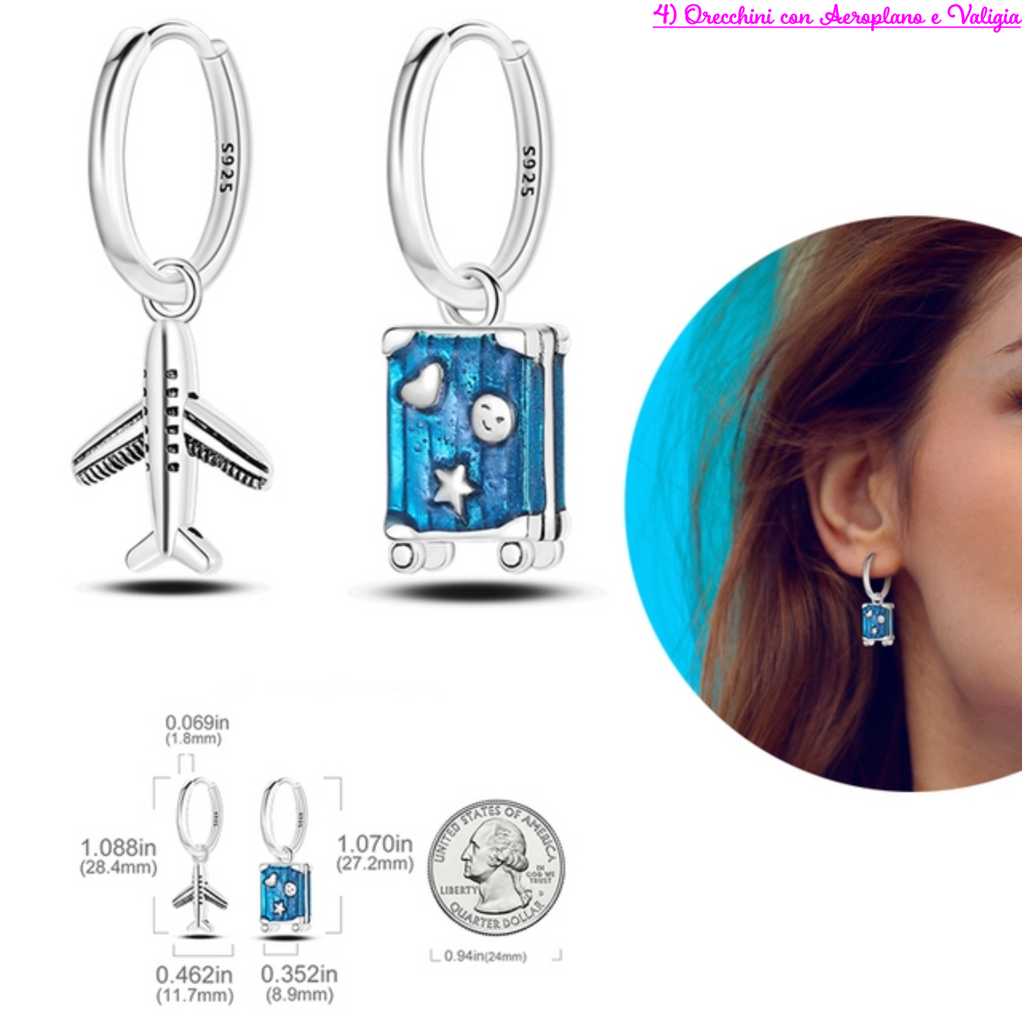 PRINCESS JEWELRY® Orecchini in Argento 925 (56 modelli) - Princess Jewelry