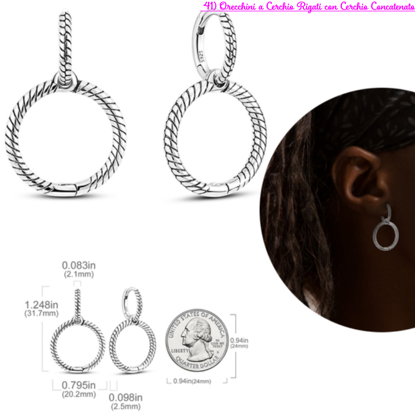 PRINCESS JEWELRY® Orecchini in Argento 925 (56 modelli) - Princess Jewelry