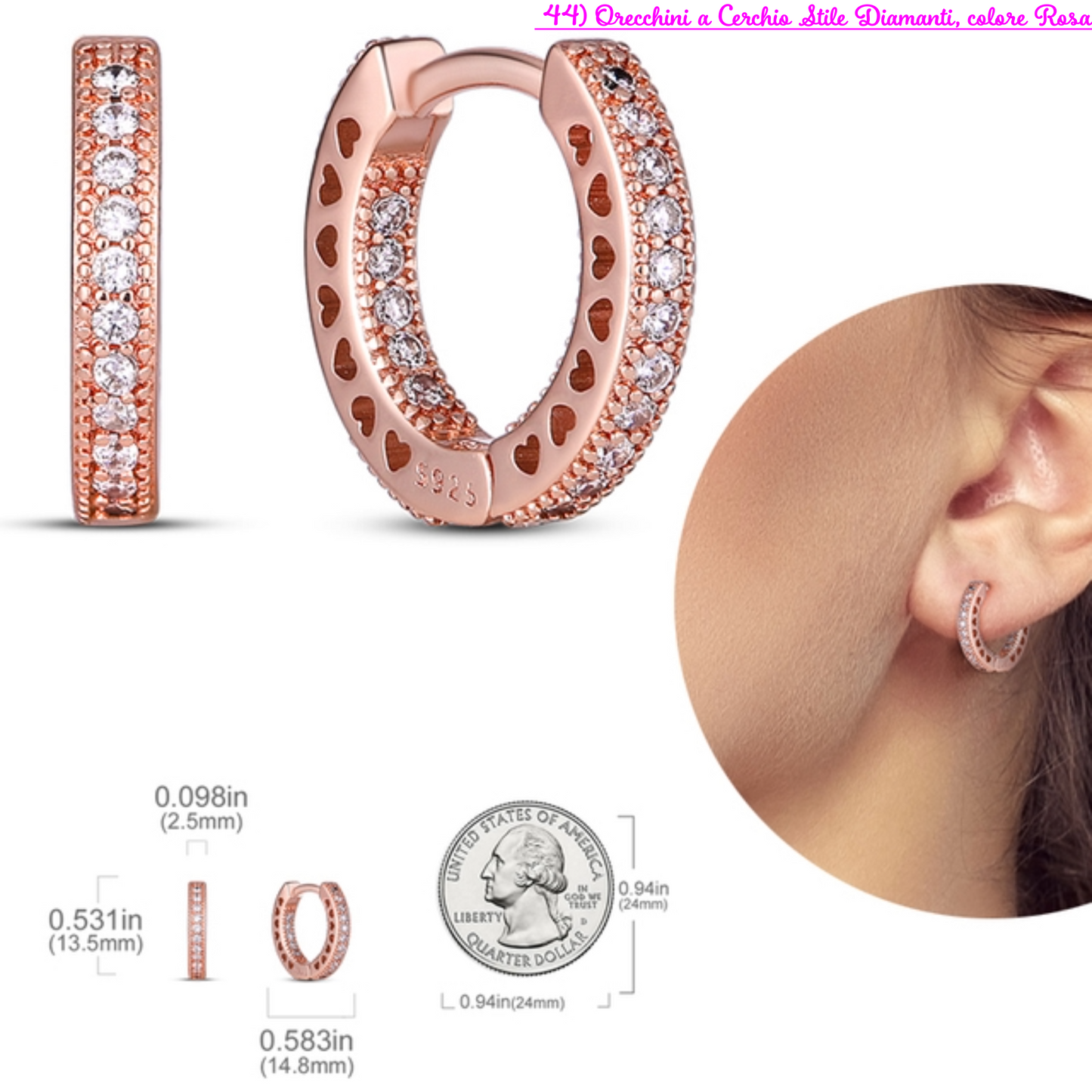 PRINCESS JEWELRY® Orecchini in Argento 925 (56 modelli) - Princess Jewelry