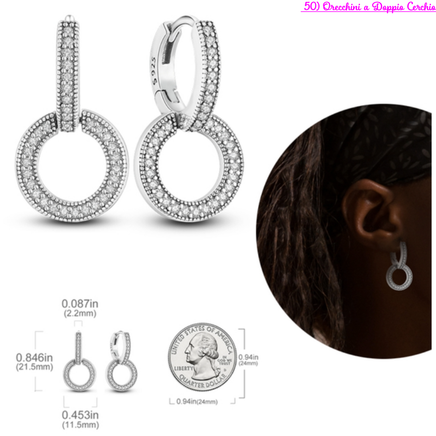 PRINCESS JEWELRY® Orecchini in Argento 925 (56 modelli) - Princess Jewelry
