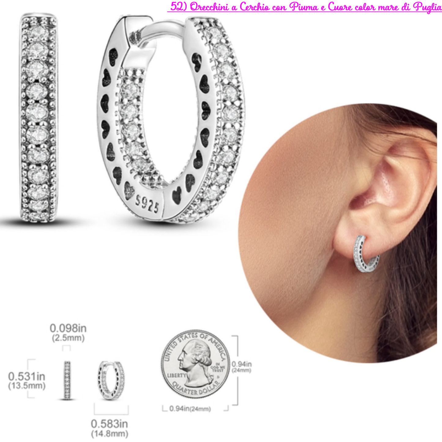 PRINCESS JEWELRY® Orecchini in Argento 925 (56 modelli) - Princess Jewelry