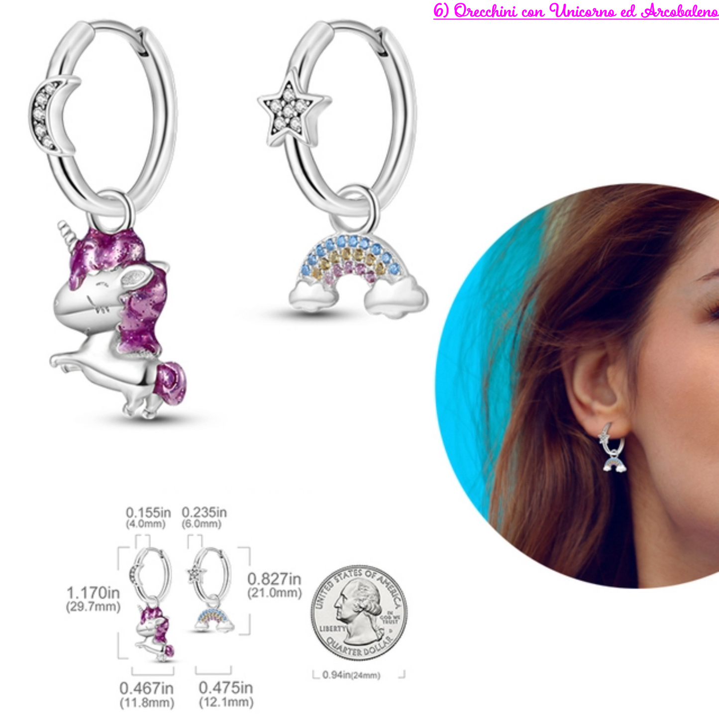 PRINCESS JEWELRY® Orecchini in Argento 925 (56 modelli) - Princess Jewelry