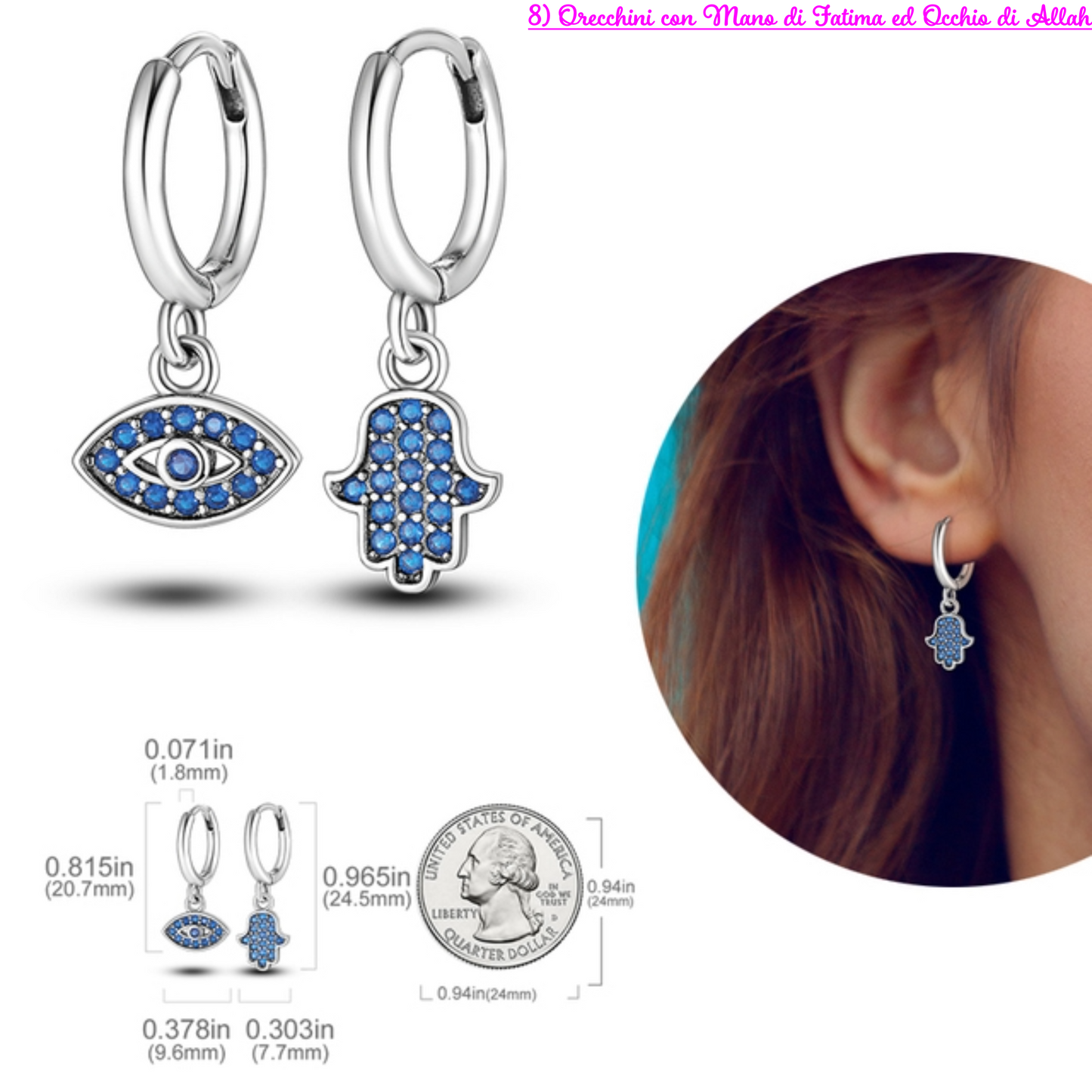 PRINCESS JEWELRY® Orecchini in Argento 925 (56 modelli) - Princess Jewelry