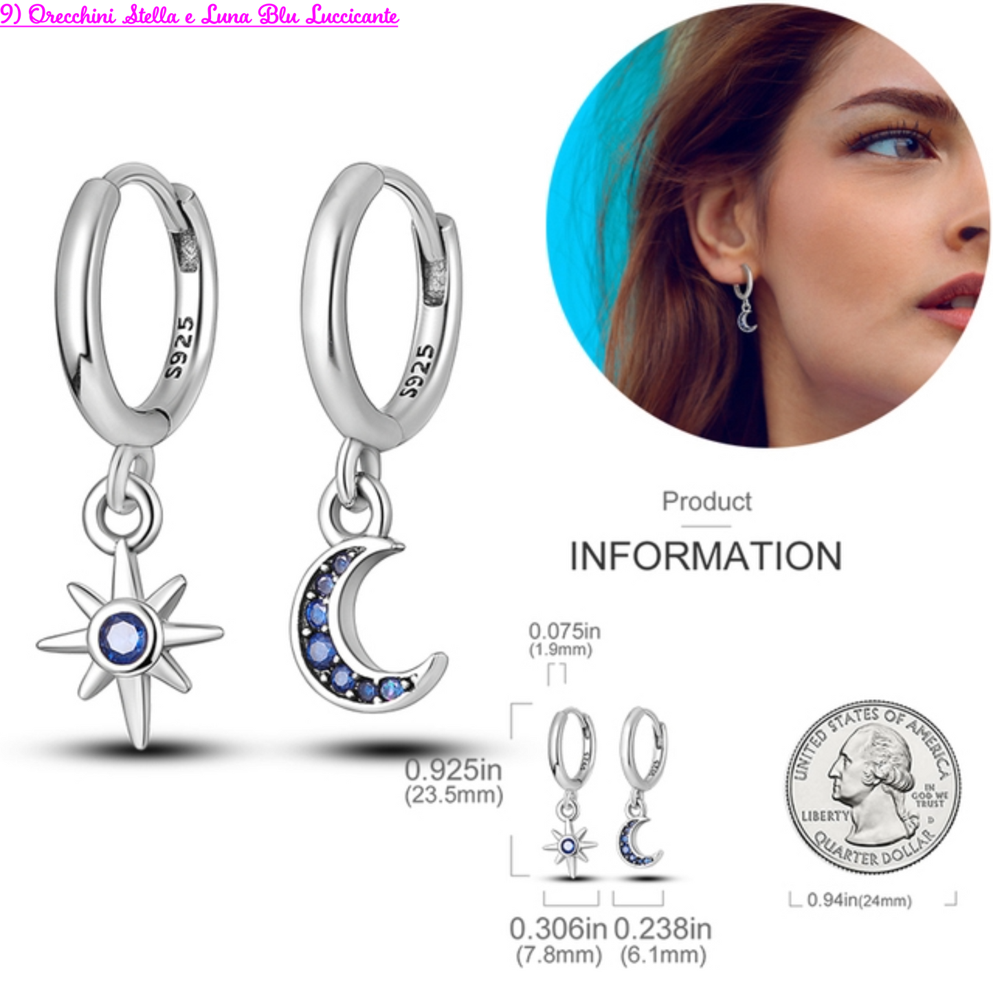 PRINCESS JEWELRY® Orecchini in Argento 925 (56 modelli) - Princess Jewelry