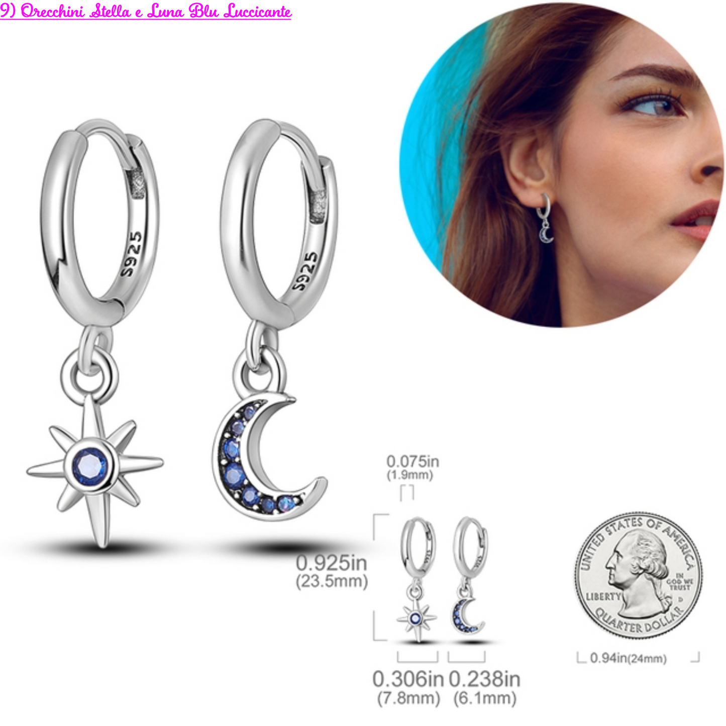 PRINCESS JEWELRY® Orecchini in Argento 925 (56 modelli) - Princess Jewelry
