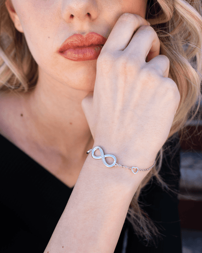 PRINCESS JEWELRY® Bracciale Infinity Personalizzato in Argento 925