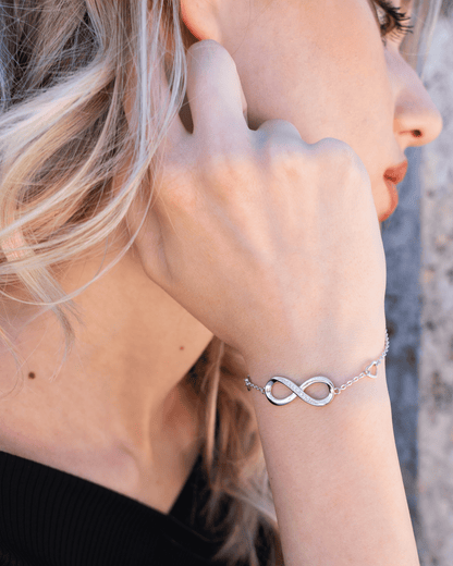 PRINCESS JEWELRY® Bracciale Infinity Personalizzato in Argento 925