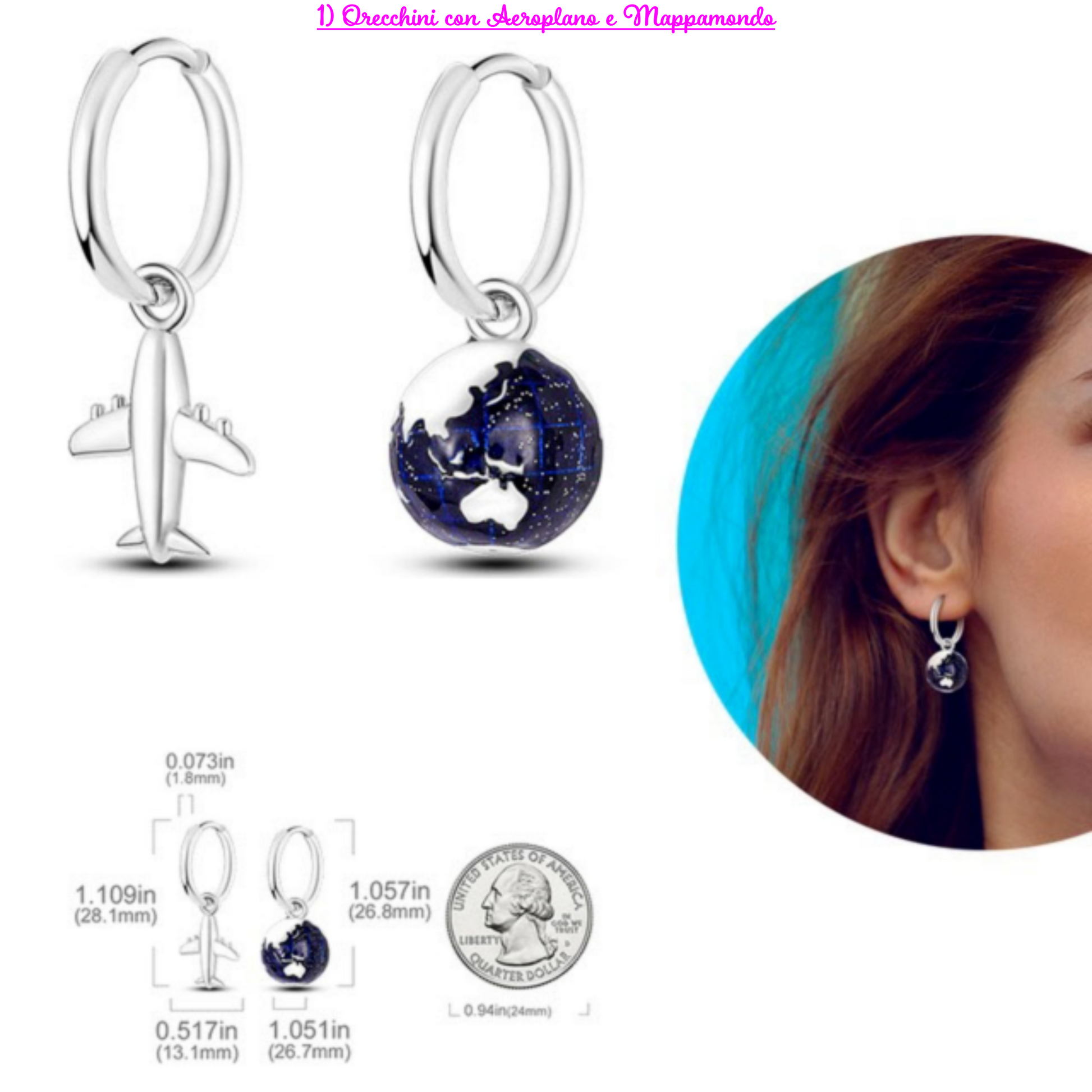 Panda-Jewellery Set di gioielli in argento Sterling 925 con cristalli di – Orecchini da donna – molti colori – collana con ciondolo – gioielli da Panda-Jewellery Set di gioielli in argento Sterling 925 con cristalli di – Orecchini da donna – molti colori – collana con ciondolo – gioielli da
