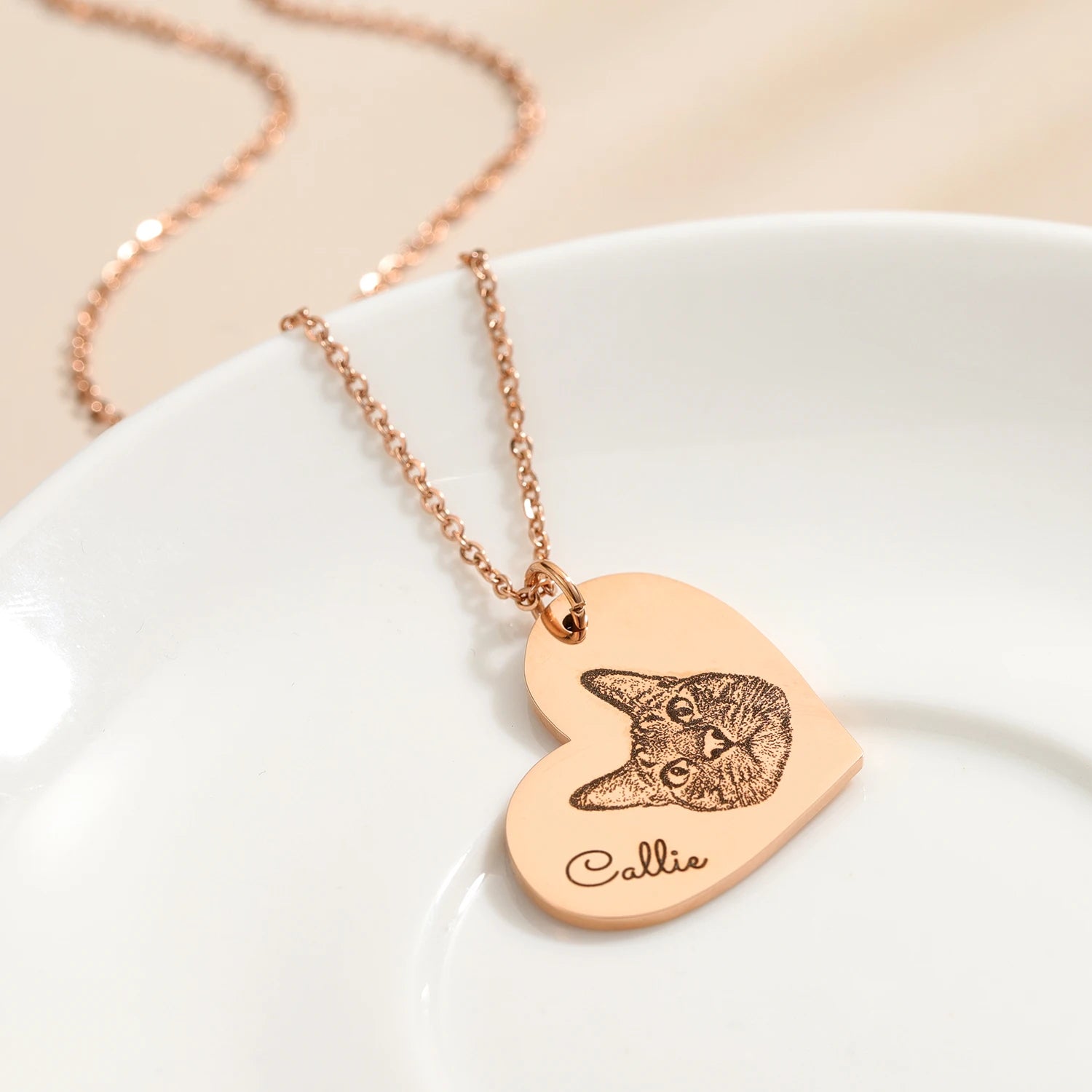 PRINCESS JEWELRY® Collana Personalizzata con Foto e Nome in Acciaio Inossidabile (3 colori) - Princess Jewelry