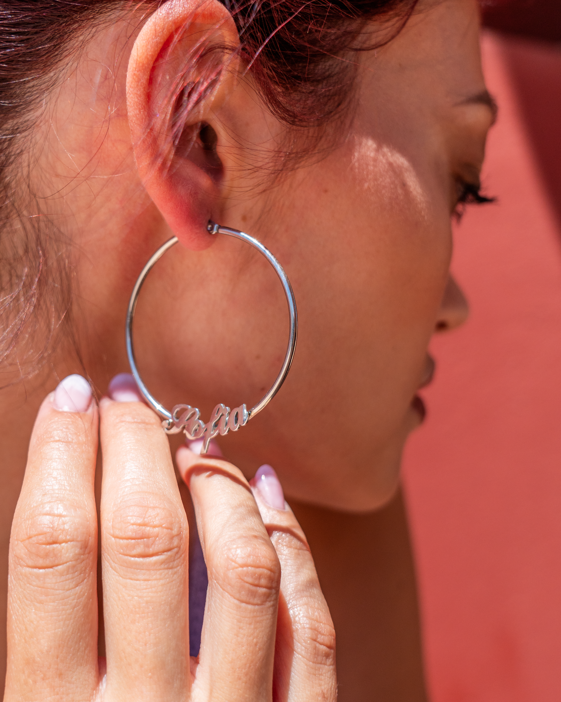 PRINCESS JEWELRY® Orecchini Hoop Personalizzati in Acciaio Inossidabile (2 colori) - Princess Jewelry
