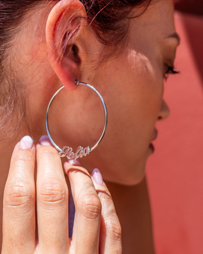 PRINCESS JEWELRY® Orecchini Hoop Personalizzati in Acciaio Inossidabile (2 colori) - Princess Jewelry