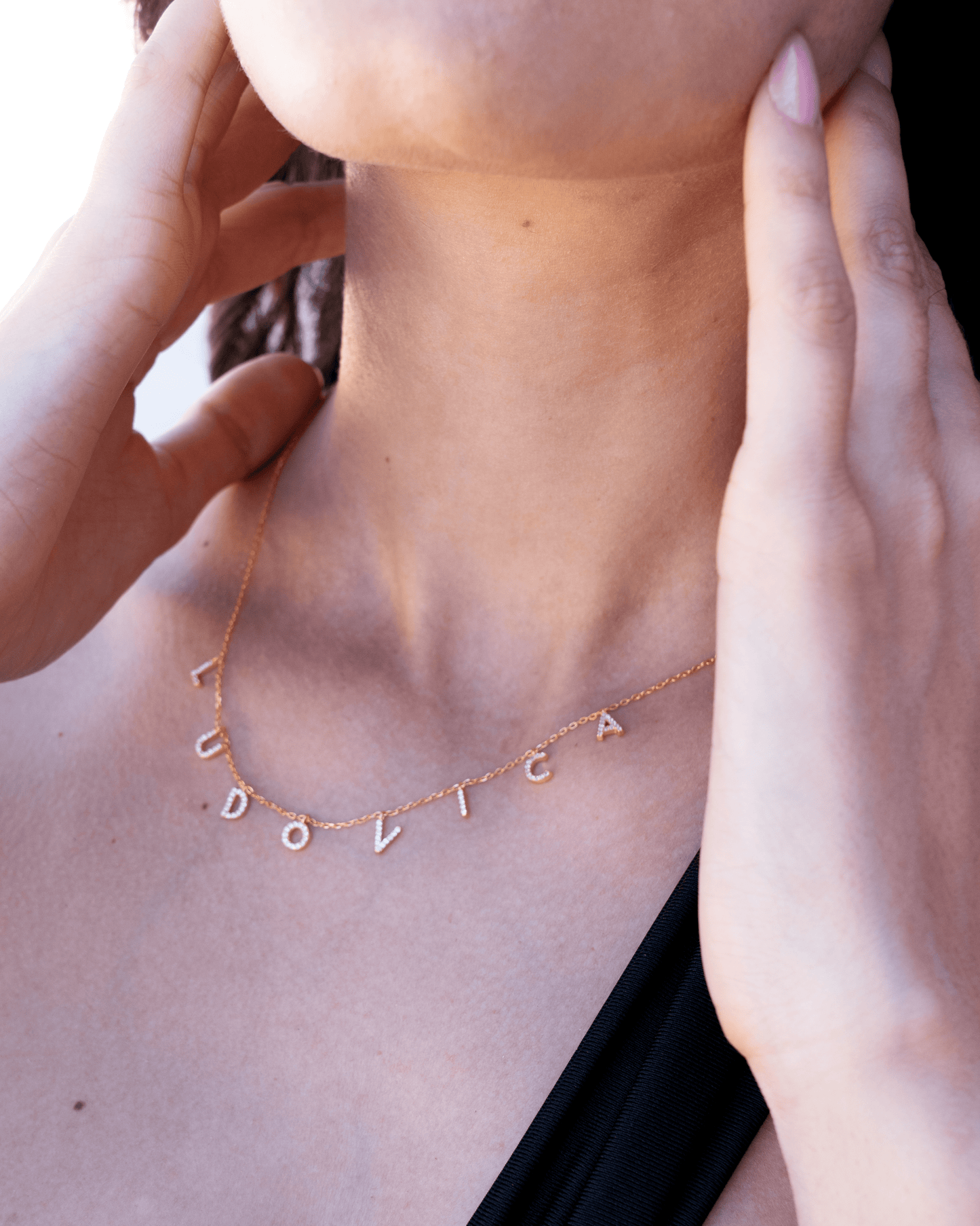 PRINCESS JEWELRY® Collana con Nome Personalizzato in Argento 925 Placcato Oro 18 Kt (2 colori) - Princess Jewelry