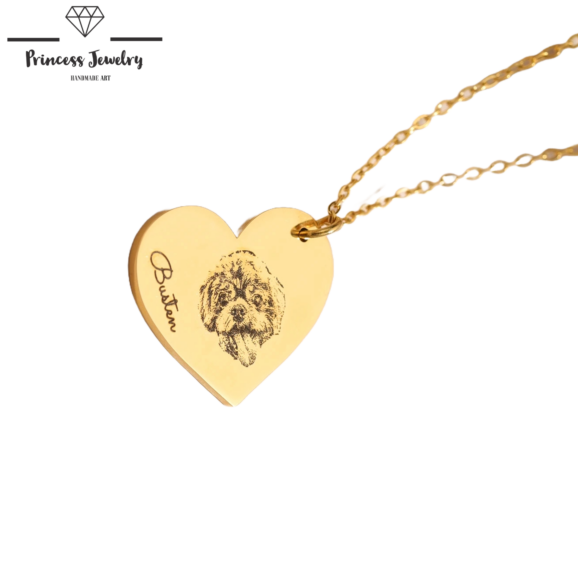 PRINCESS JEWELRY® Collana Personalizzata con Foto e Nome in Acciaio Inossidabile (3 colori) - Princess Jewelry