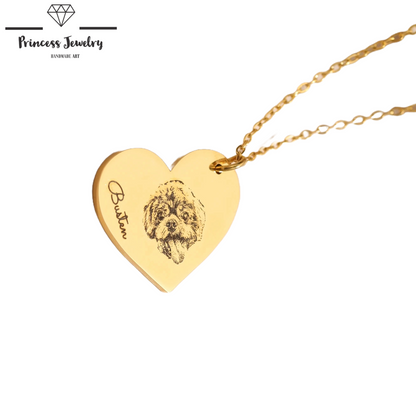 PRINCESS JEWELRY® Collana Personalizzata con Foto e Nome in Acciaio Inossidabile (3 colori) - Princess Jewelry