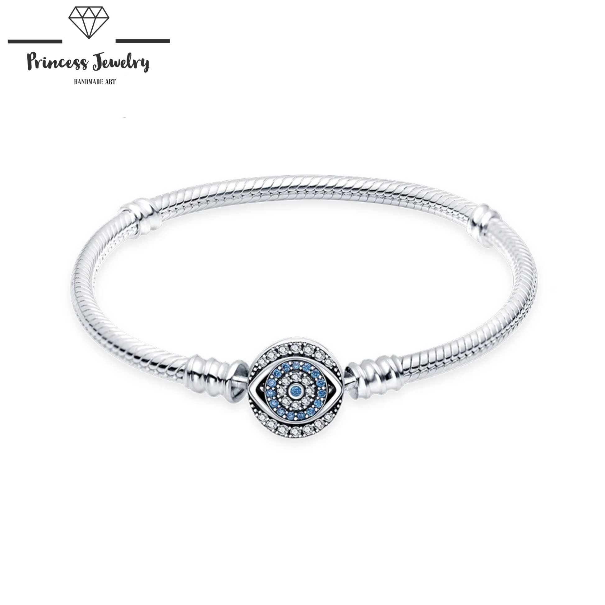 PRINCESS JEWELRY® Bracciale in Argento 925 con Occhio Zirconato - Princess Jewelry