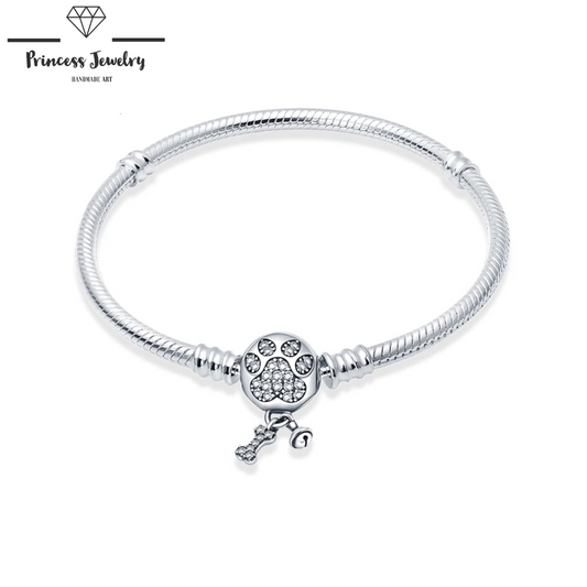 PRINCESS JEWELRY® Bracciale Zampa e Osso in Argento 925 - Princess Jewelry