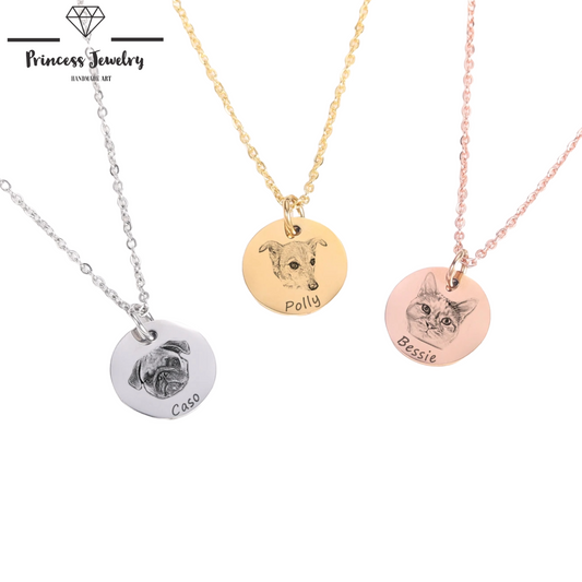 PRINCESS JEWELRY® Collana in Acciaio Inossidabile con Foto e Nome Personalizzati (3 colori) - Princess Jewelry