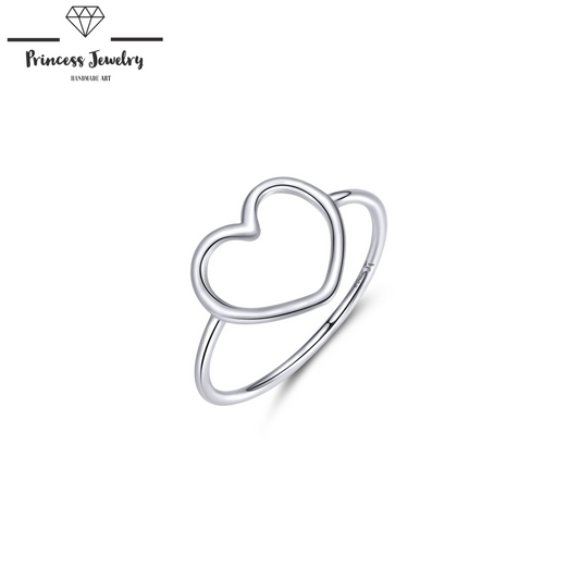 PRINCESS JEWELRY® Anello con Cuore in Argento 925 Placcato in Oro 18 Kt (4 colori) - Princess Jewelry