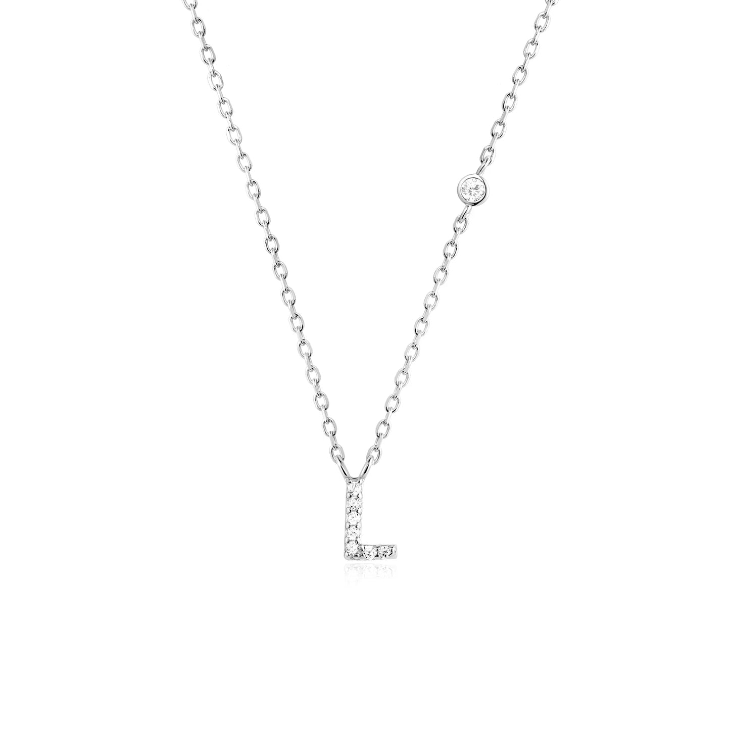 PRINCESS JEWELRY® Collana con Lettera Personalizzata in Argento 925 Placcato Oro 18 Kt (2 colori) - Princess Jewelry