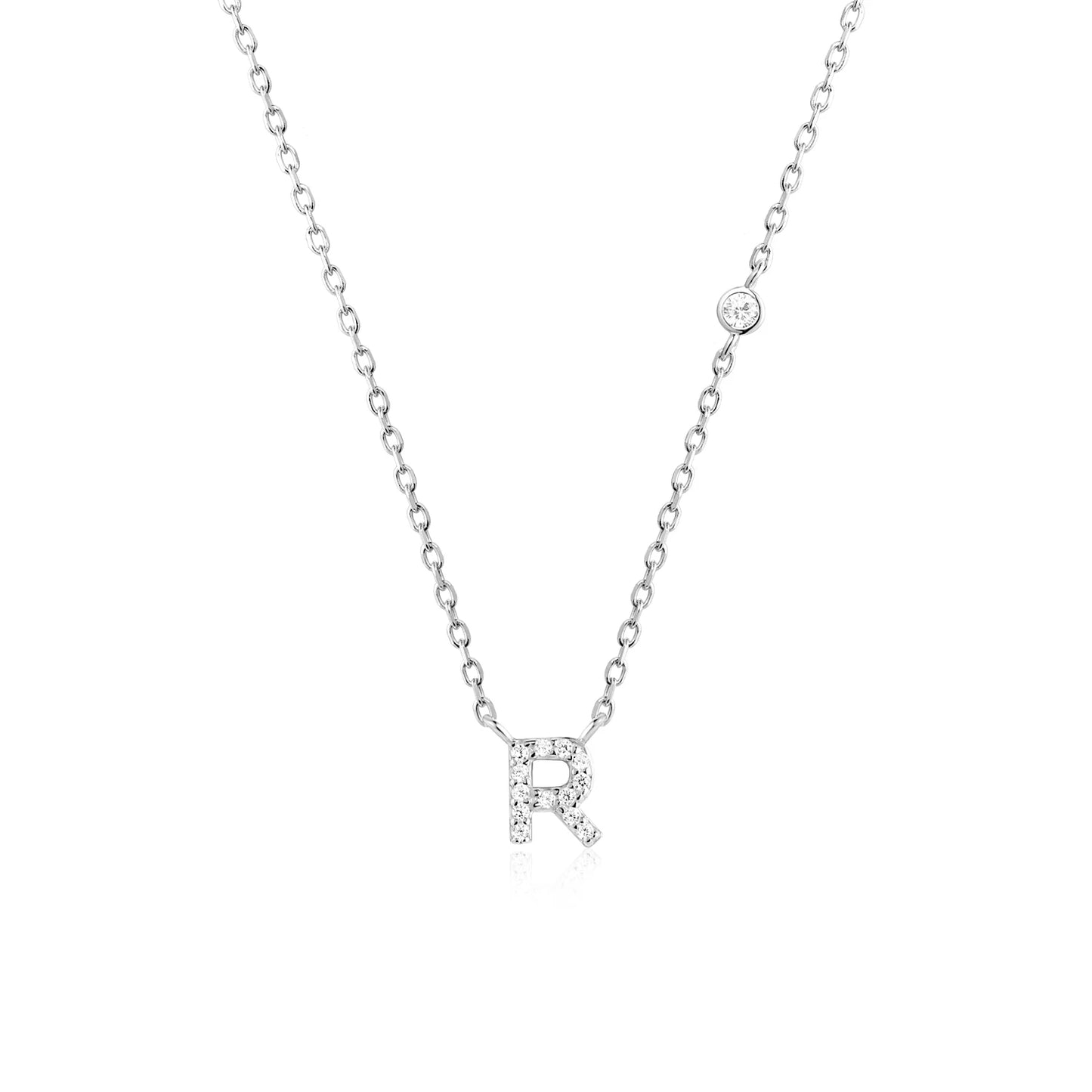 PRINCESS JEWELRY® Collana con Lettera Personalizzata in Argento 925 Placcato Oro 18 Kt (2 colori) - Princess Jewelry