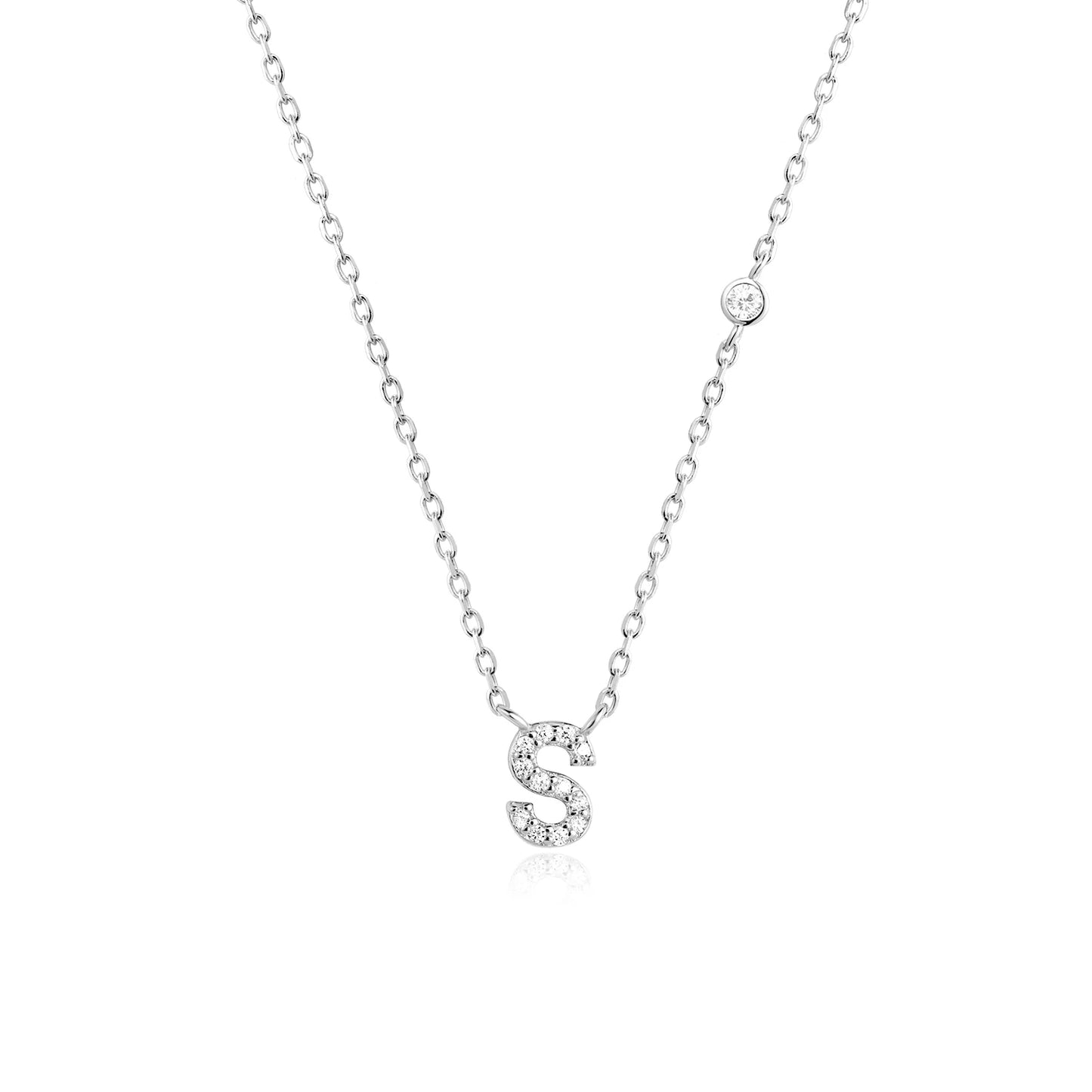 PRINCESS JEWELRY® Collana con Lettera Personalizzata in Argento 925 Placcato Oro 18 Kt (2 colori) - Princess Jewelry